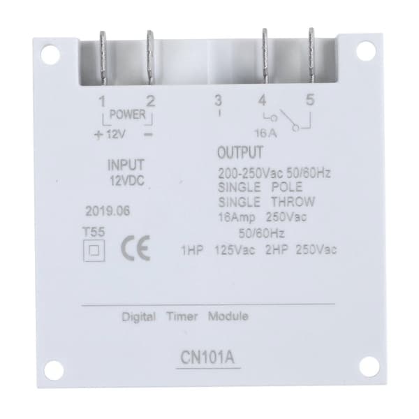 4X DC 12V Digital LCD Strøm Programmerbar Timer Tidsafbryder Relæ 16A Ampere White