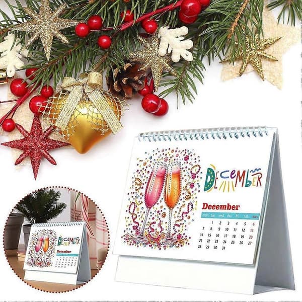 2026 Kalender DIY Målningskonst Kit Med Oregelbunden Form