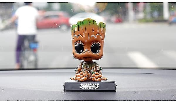 Tegneserie Groot Bil Dash Bobblehead Actionfigur Søt Anime Groot Biltilbehør Ny