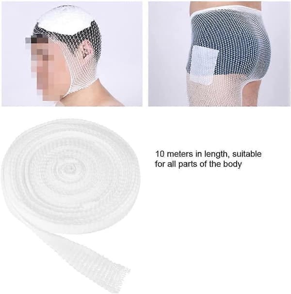Bandagerullende netforbinding, velegnet til ben, hænder, fødder, nakke, arme, elastisk net sårforbinding, fast netrørsbandage (6#)