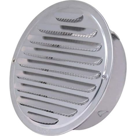 Ventilasjonskule i rustfritt stål, fortykket ventilasjonsrist (200 mm)