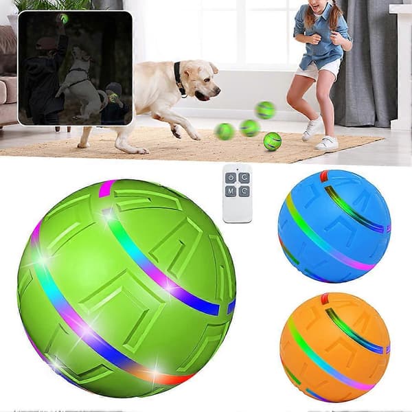 Interaktiv hundleksak träningsboll självgående hundleksaker för rum hem Green automatic