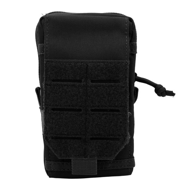 Molle Mobiltelefon Bältesväska Multifunktionsmidjeväska Dubbellagers midjeväska för män för utomhuscampingfiske Svart