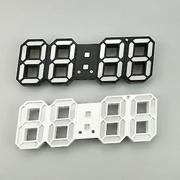 6609 Olohuoneen 3D-seinäkello, Väri: Musta kehys Punainen valo