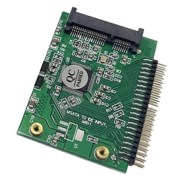 MSATA till IDE-omvandlare Riser Board 44Pin Solid State Disk MINI PCI-E MSATA SSD till 1,8 tum 3,3V IDE IDE-adapterkort Green