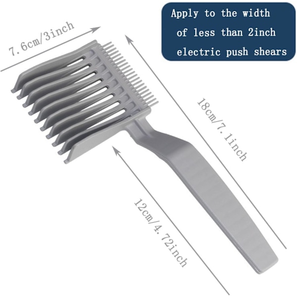 Barber Fade Kammar, Professionell Böjd Positioneringskam, Professionell Hårklippningskam Flat Top Kam Clipper Kam Böjd Positioneringskam (3st)