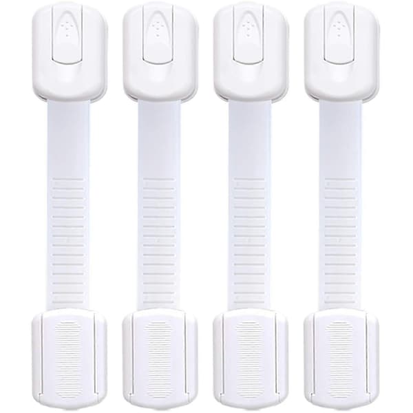 Barnsäkerhetsremmar (4-pack) Lådlås Babysäkring, Kylskåpslås