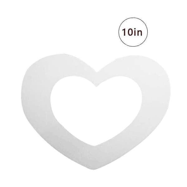 Heart-shaped Cake Mold Cake Decorating Tool PET Plastic Mold Home Bakery Baking Tool 10 inch love single