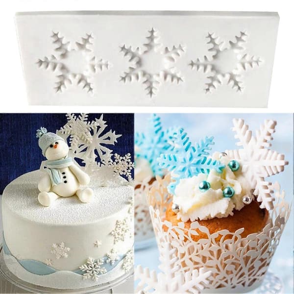 Snøfnuggform Sjokoladeform Matkvalitets Kjøkken Baking Julefest Bursdag Kjeksform for Baker