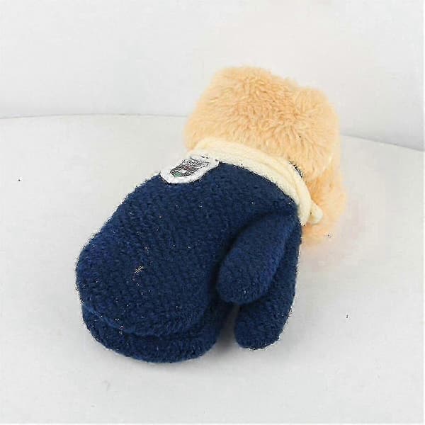 Børne Vinter Varme Handsker til Beskyttelse i Koldt Vejr Navy Blue