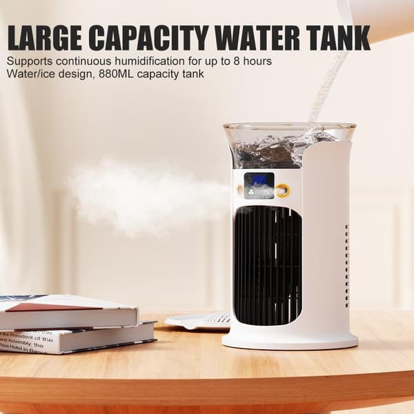 Bærbar klimaanlegg med 880 ml vanntank
