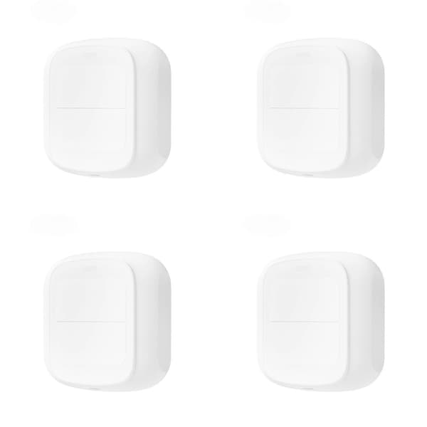 4X Tuya WiFi Smart Scene Trådløs Bryter Trykknapp Kontroller Automatisering Scenario 2 Gang Smarthus Gadgets White