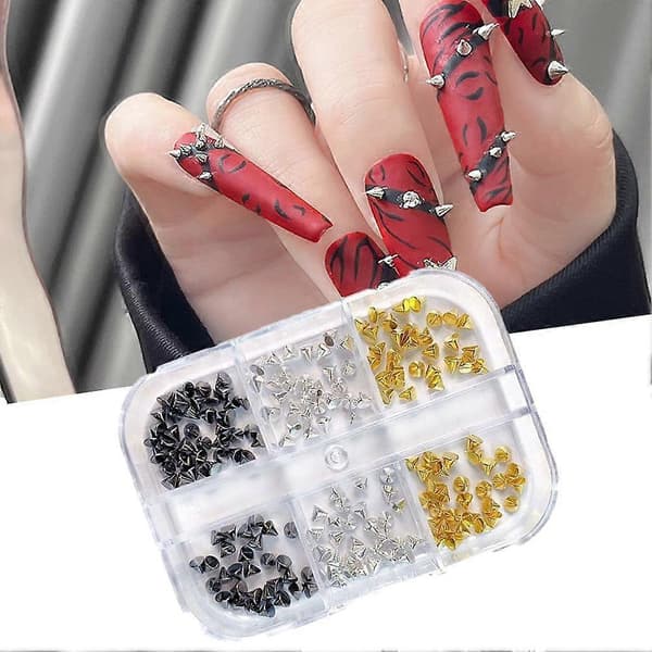 Grids Punk-stil nagle, spikertilbehør for DIY-dekorasjon,;'/ Negler J4B5 ZB99-2 One size
