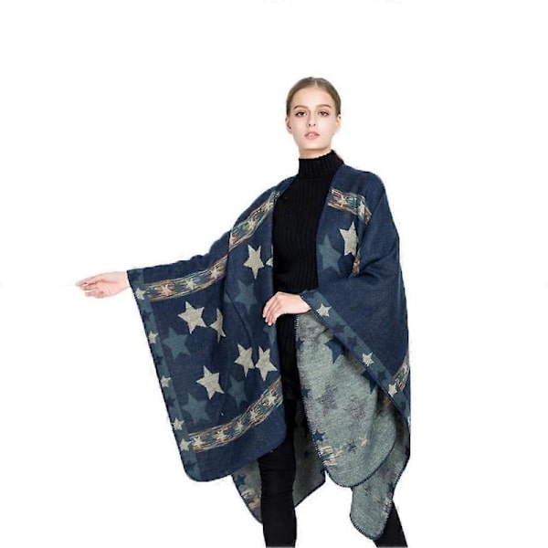 Pashmina Sjal Halsduk Pullover Poncho Vinterkofta för Dam