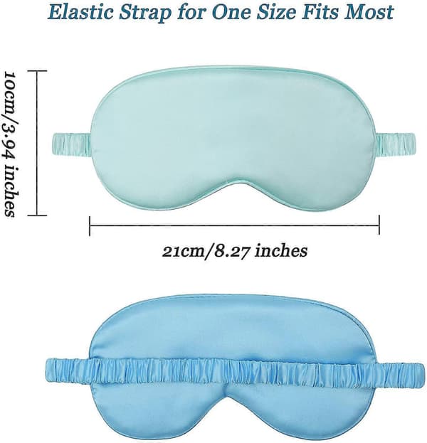 Sovmask i sidentyg med elastiskt band Reseögonmask för kvinnor och män