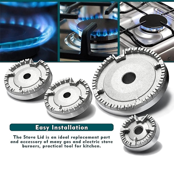 Komfurhat Sæt Komfurlåg Opgraderet, Ovn Gas Hob Kronehætte, Gasdæksel Passer til Gas Komfurbrændere As Shown