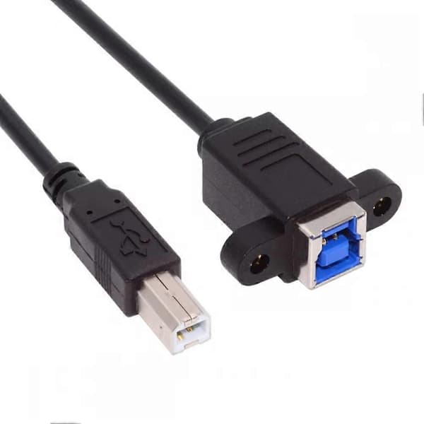 USB 3.0 Typ-B hona till USB2.0 Typ-B hane förlängningskabel 5 Gbps för disk SSD kamera data 30 cm