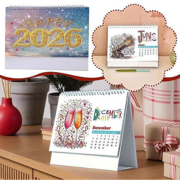 2026 Kalender DIY Maleri Kunst Sæt Med Irregulær Form