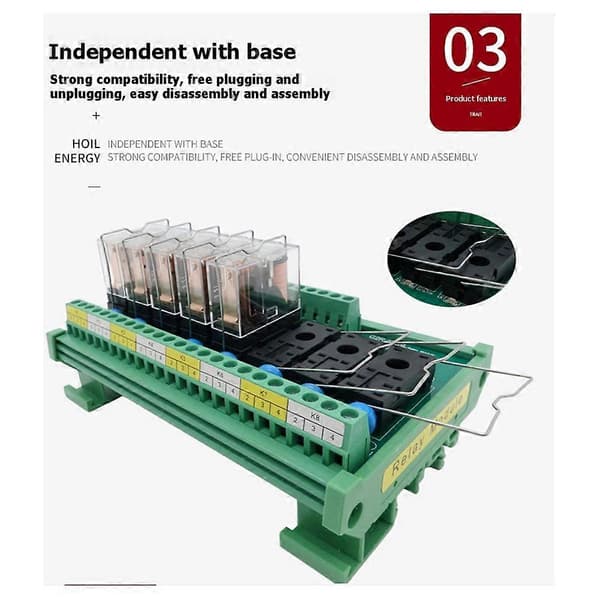 Kanaler Interface Relæmodul 1NO+ 1NC DIN-skinne Montering G2R-1-E 16A INPUT DC 12V 24V PNP NPN Vert