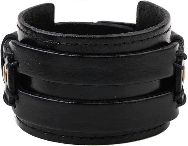 Mænd Læder Armbånd Punk Flettet Reb Legering Armbånd Bangle Håndledsrem