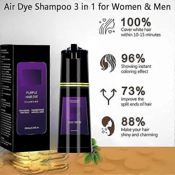 Hårfärgningsschampo, Hårvård Instant Dye Shampoo, 200ml Hårvård Instant Dye Shampoo Snabbfärgning light blue