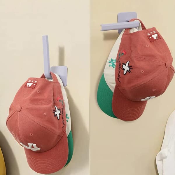 Two Hat Racks, Wall-Mounted Hat Racks, Hat Storage Boxes, No Drilling Required, Sturdy and Durable, Can Be Hung on a Door.