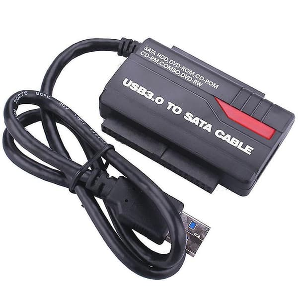 USB 3.0 - IDE SATA -sovitinkaapeli kiintolevyn tiedonsiirtoon