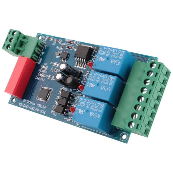 2X 3CH DMX 512 RELÆUDGANG, LED Dmx512 Controller Board, LED DMX512 Decoder, Relæafbrydercontroller