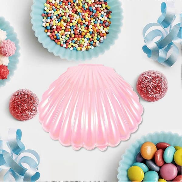 Candy Shell Slikæsker Plastik Opbevaringsæsker til Hjemmebrug 3 Stk. Pink