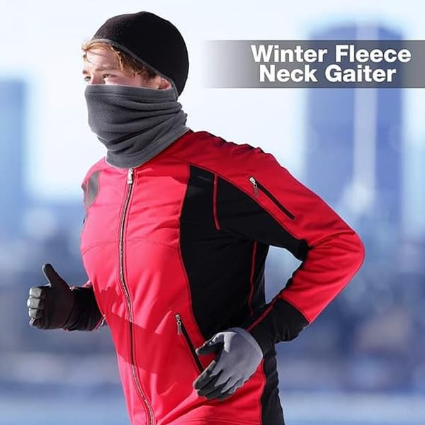 Winter Fleece Neck Warmer 3-pack Double Layer Thermal Scarf Thick Multifunctional Scarf