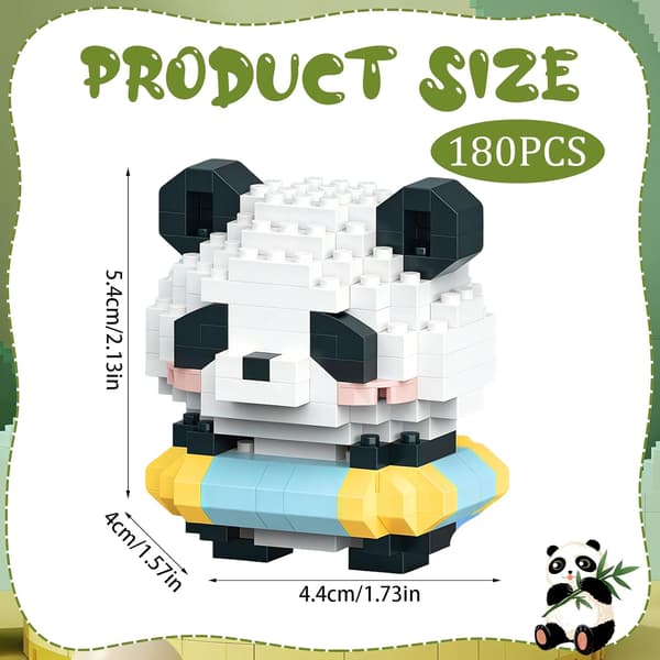 Kæmpe Panda 3D Byggeklodser, Mini Panda Figurer til at Bygge