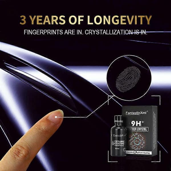 Nano Keramisk Coating Graphene 9H Pro Hydrofobisk Lakbeskyttelse til Bil Højtemperaturmodstand Ridsefasthed 2pcs