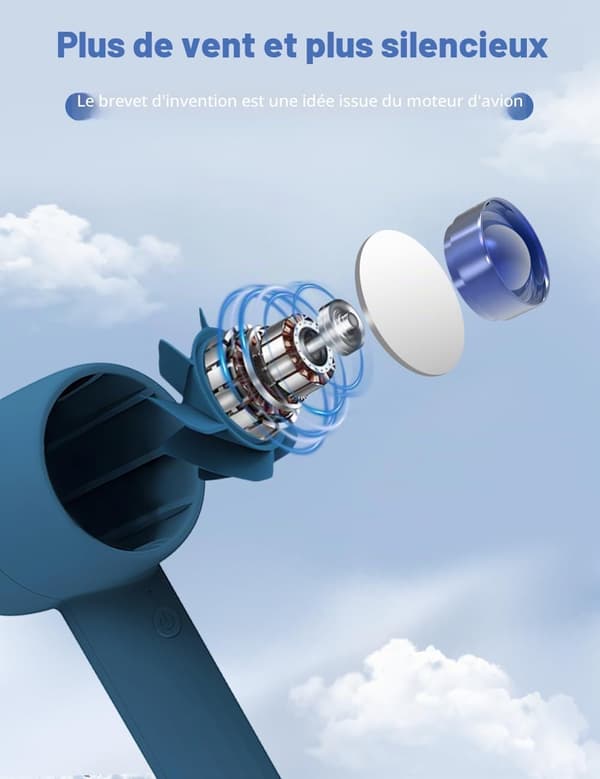 Bærbar ventilator, genopladelig aromaterapi-ventilator, 3 justerbare vindhastigheder