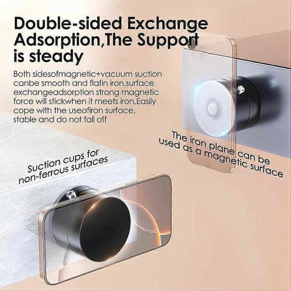 Car Mount with Rubidium Panel for Easy Phone Viewing, Magnetic Car Phone Holder
