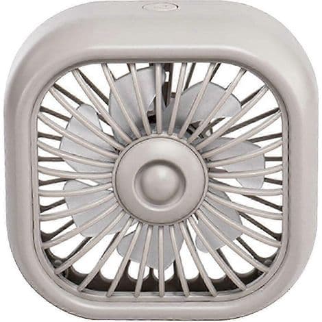 Lille bilventilator, 7 farverige lys, mini bærbar ventilator
