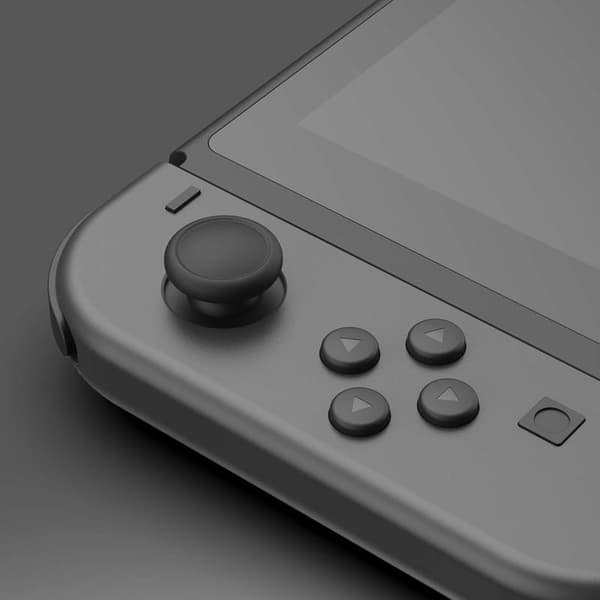 Sorte udskiftnings-joystickhatte til Nintendo Switch og Switch OLED (reservedele)