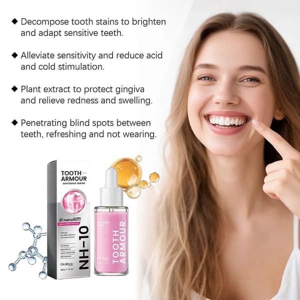Tooth Armour Brightening Essence, 30 ml tandpletfjerner til følsomme tænder 2PCS