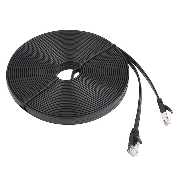 CAT7 RJ45 600MHz Patch skärmad Lan nätverkskabel platt Ethernet-kabel 15m