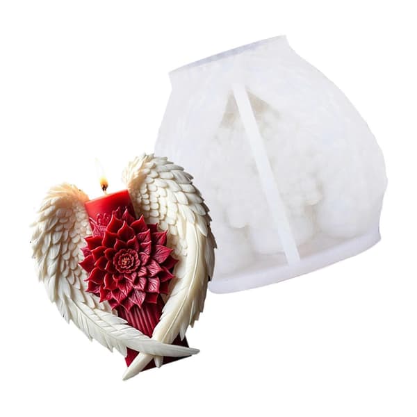 Silikoneforme 3D Blomster Vinge Lysforme Epoxyharpiksforme Håndværksforme Håndlavede Støbeforme Gipsforme Flerfarvet A
