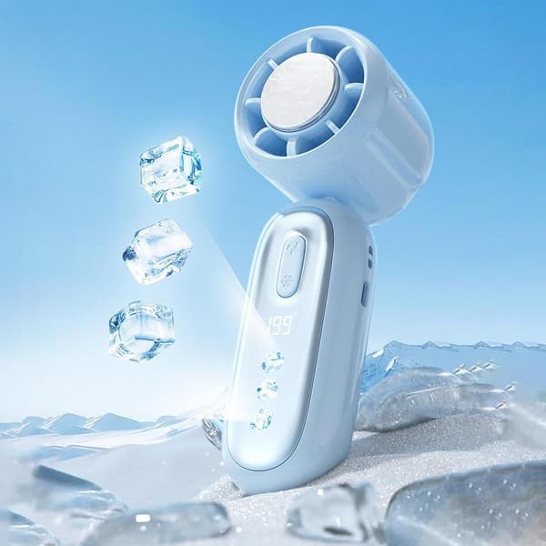 Mini bærbar ventilator, genopladelig køleventilator med bagclips, velegnet til udendørs brug
