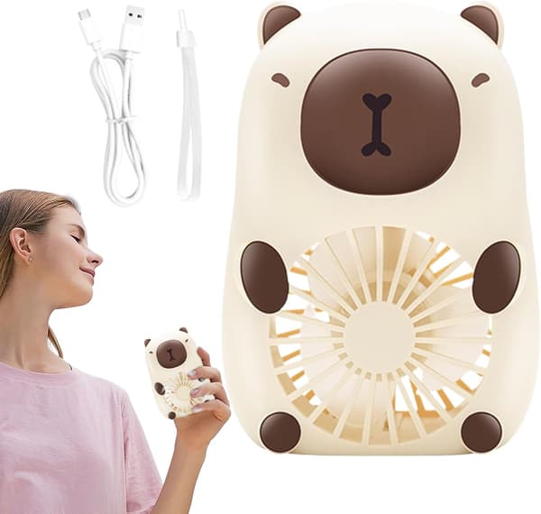 Sød lommeventilator | USB genopladelig, tre blæserhastigheder