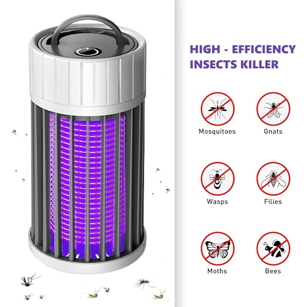 Myggestikkerlampe, fysisk insektzapper hængende elektronisk fluesmækker stik i insektfælde lys insektzapper med USB-strøm til indendørs udendørs