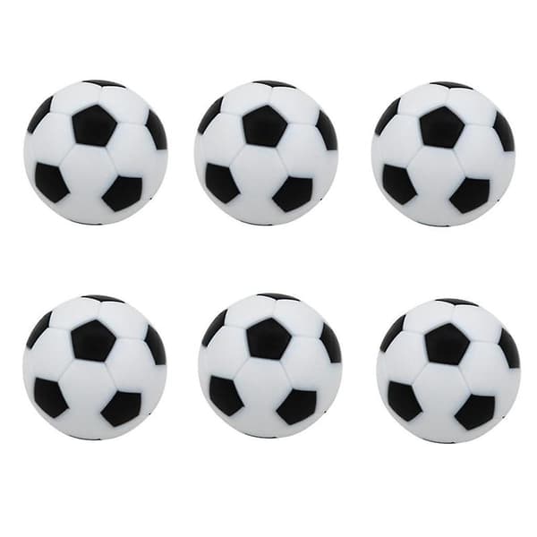 6 stk. 32 mm Bordfodbold Fodbold Foosball Bolde Udskiftning Sort