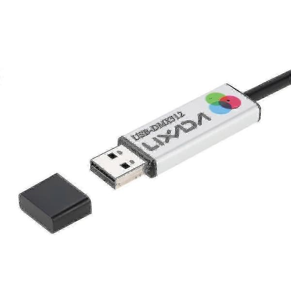 DMX512 Scenelys-controller med Lixada USB til DMX Interface Adapter og lysdæmper til PC