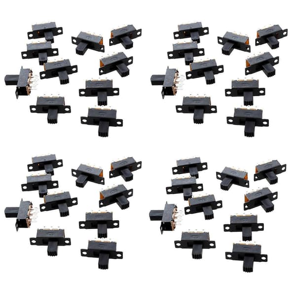 40 stk. 6 ben 2 positioner DPDT On/on Mini Skydekontakt