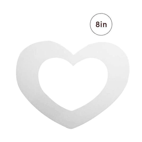 Heart-shaped Cake Mold Cake Decorating Tool PET Plastic Mold Home Bakery Baking Tool 8 inch love single