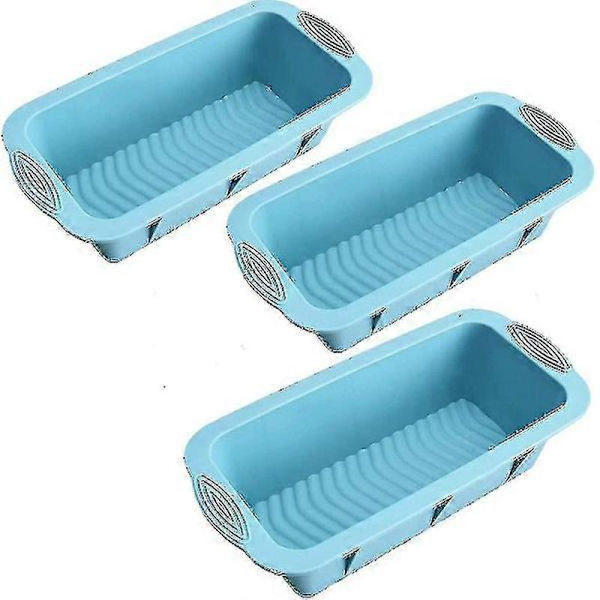 Silikon Bakeformer Sett, Non-Stick Rektangulær Brødform for Ovn Mikrobølgeovn