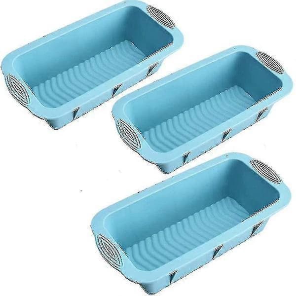 Silikon Bakformar Set, Non-Stick Rektangulär Brödform för Ugn Mikrovågsugn