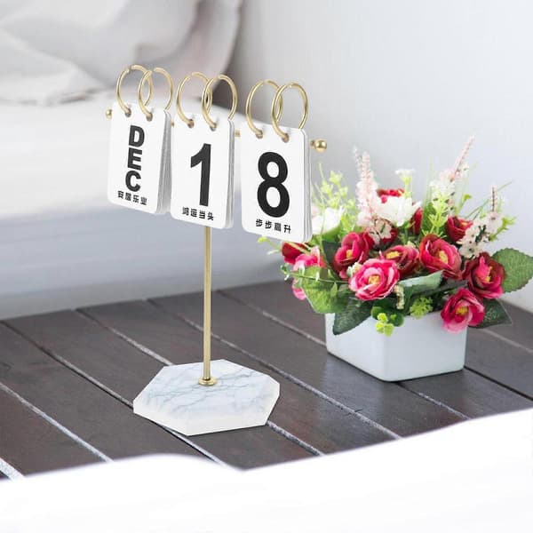 Skrivbordskalender Kontorskalender Evighetskalender Rustik Kalender Skrivbordsdekoration