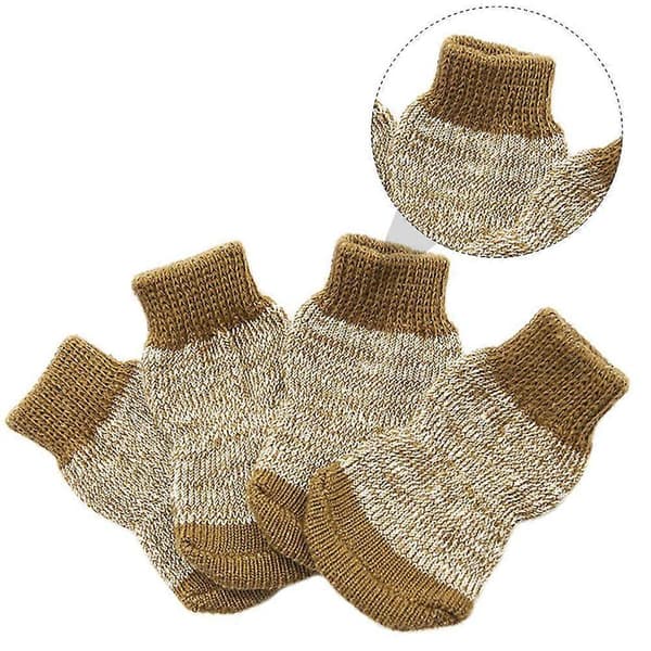 Hundesokker Bomuldssokker til Potebeskyttelse 8 stk. Coffee 7.5X3.5CM